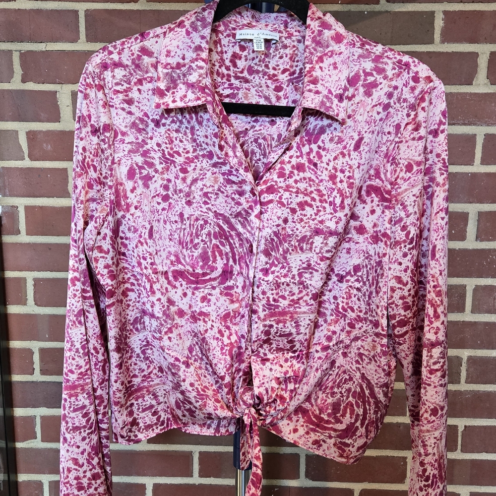 Maison D'Amelie Pink Blouse Medium